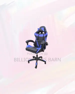 Blue Racing Gaming Chair Ergonomic Support for Focused Work Sessions