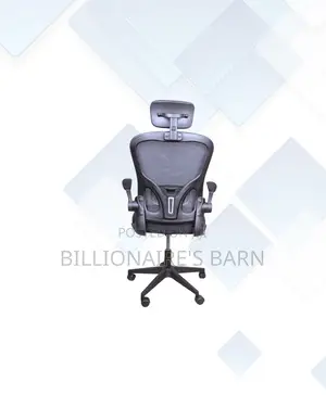 Grey Ergonomic Office Chair With Headrest for Home Office Use
