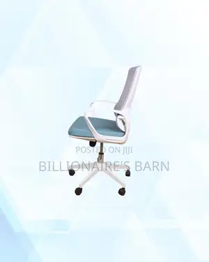 Practical White Mid Back Mesh Office Chair for Home Office Use