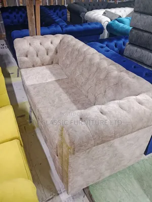 3seater Cream and Blue