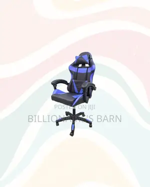 Blue Racing Gaming Chair Ergonomic Support Long Sitting Hours