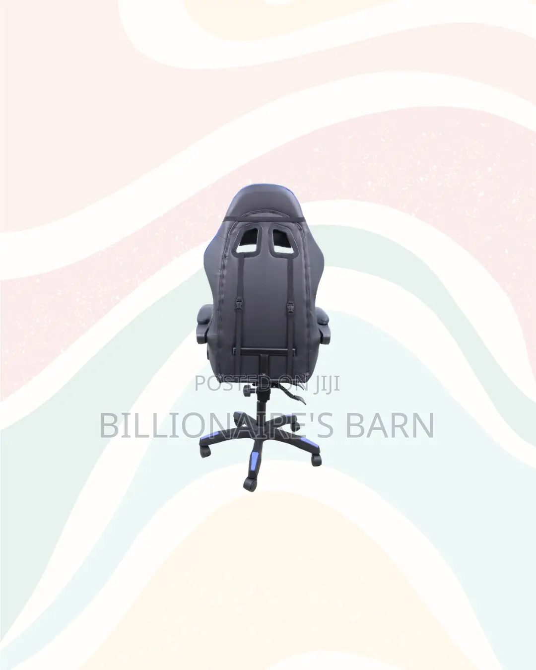 Blue Racing Gaming Chair Ergonomic Support Long Sitting Hours
