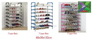 8 Tier Metallic Shoe Rack | High Capacity