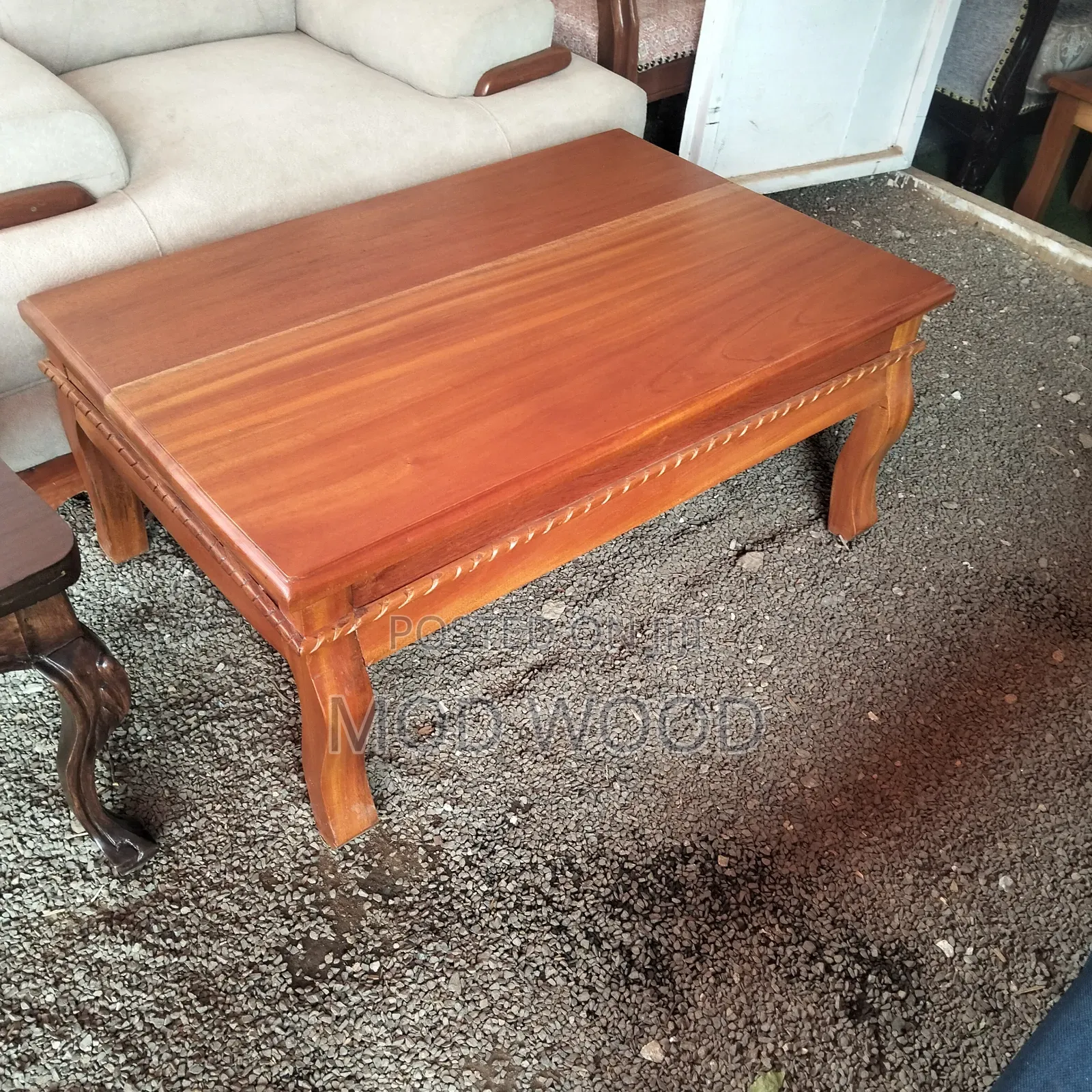 Classic Handcrafted Solid Mahogany Wood Coffee Table