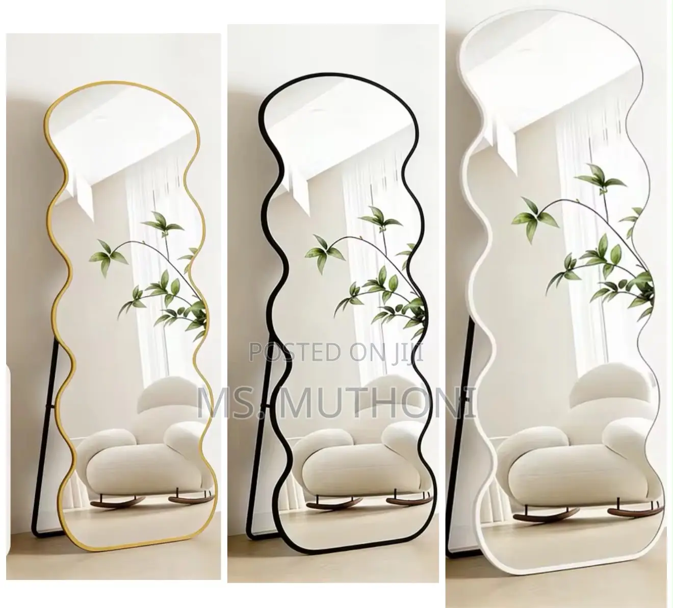40*150 Unbreakable Curvy Floor Standing Mirror