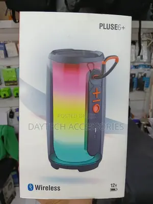 This Is a Pluse6+ Portable Bluetooth Speaker Full-Screen RGB Lighting.
