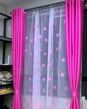 Baby Pink Curtains for General Home Decoration and Privacy