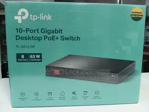 Tp-Link Tl-Sg1210p 10-Port Gigabit Desktop Switch With 8-Port Poe+