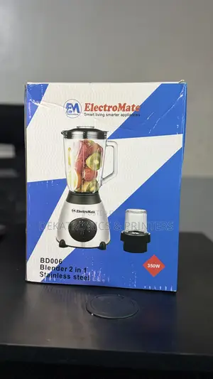 Electromate 1.5l 2 in 1 Blender With Glass Jar