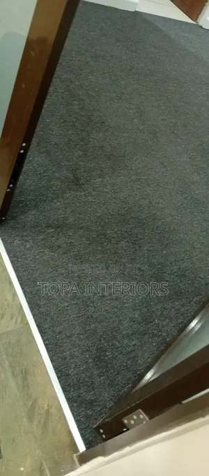 Coal Grey Office Floor Wall to Wall Carpets Installation