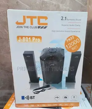 JTC 2.1ch Home Theatre System – Bluetooth, Usb, Fm Radio Deep Bass