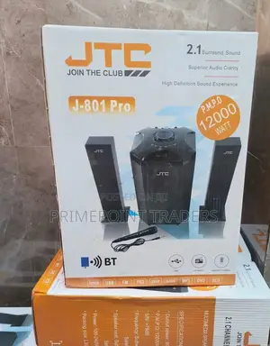JTC Mtungi 2.1ch Entertainment Speaker System With Bluetooth, Fm Usb