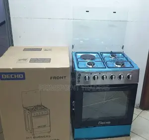 Decho 60×60 Premium Standing Cooker – 3 Gas Burners, 1 Electric Plate