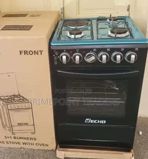 Decho 50×55 Freestanding Cooker – 3 Gas Burners + 1 Electric Plate