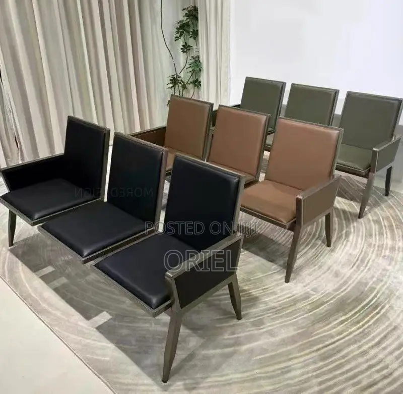 Office Bench : 3-Seater Brown Office Waiting Bench