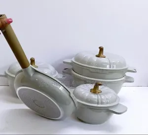 9pieces Usfe Pumpkin Granite Cookware Set