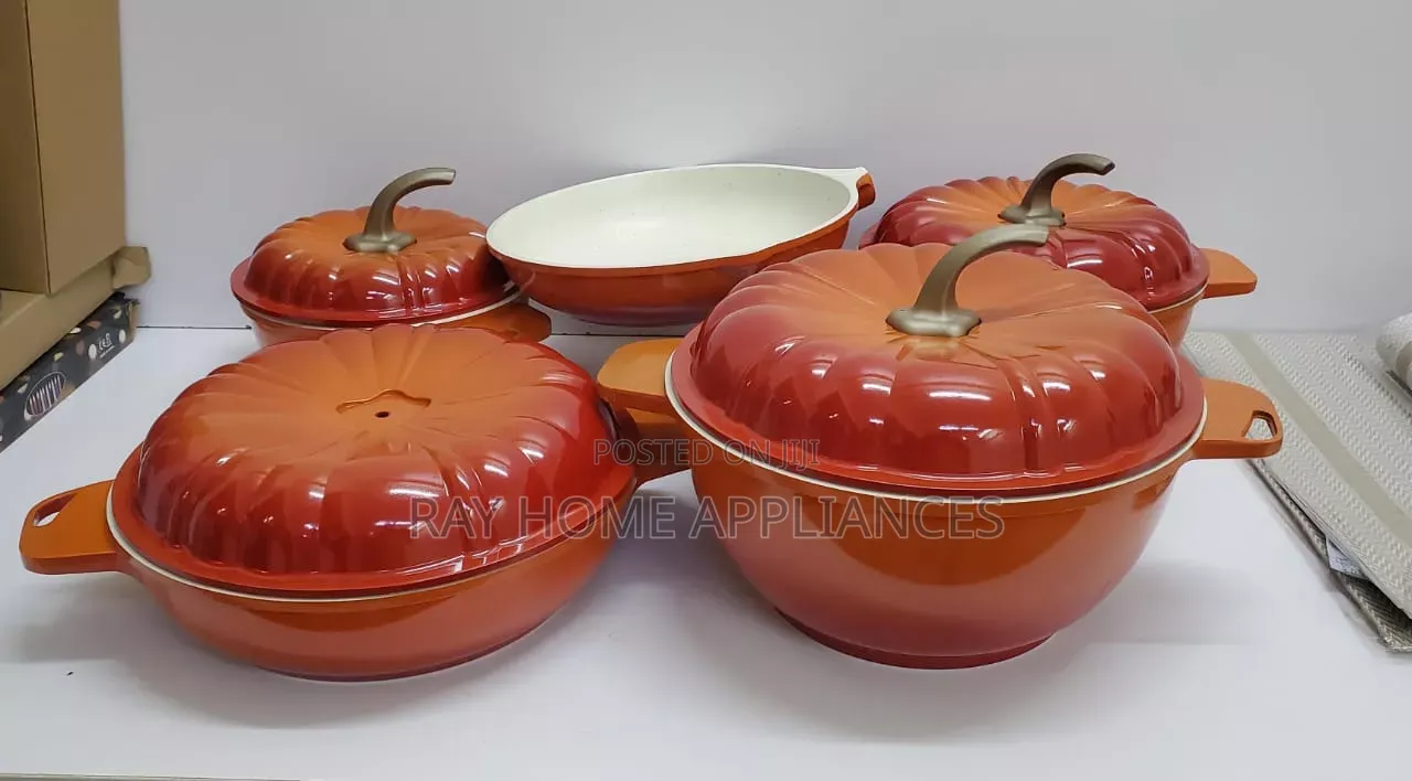 9pieces Usfe Pumpkin Granite Cookware Set