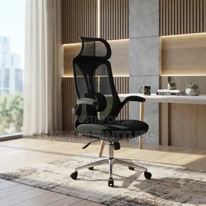 Office Chairs; Ergonomic Fabric Office Chair With Curved Backrest