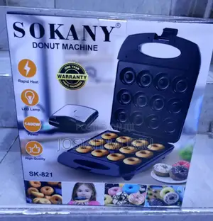 Sokany Sk-821 Donut Maker Machine – 12 Mini Donuts, 1400w