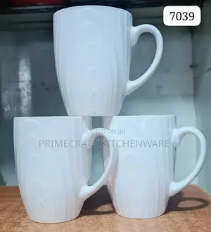 6 PCS White Ceramic Mugs/Cup