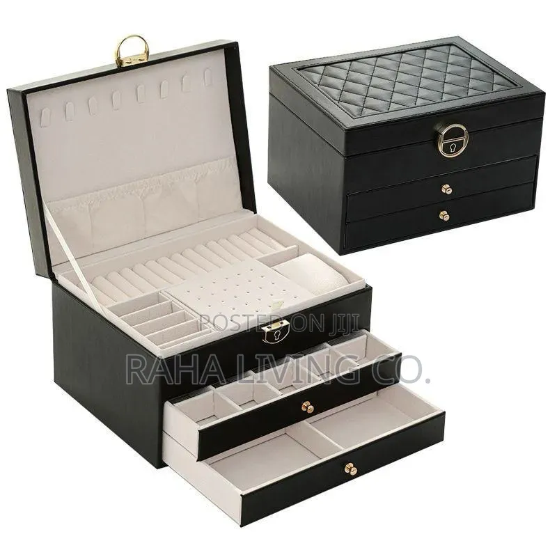 Multi-Layer Jewelry Storage Box | Large Capacity | 3 Colours