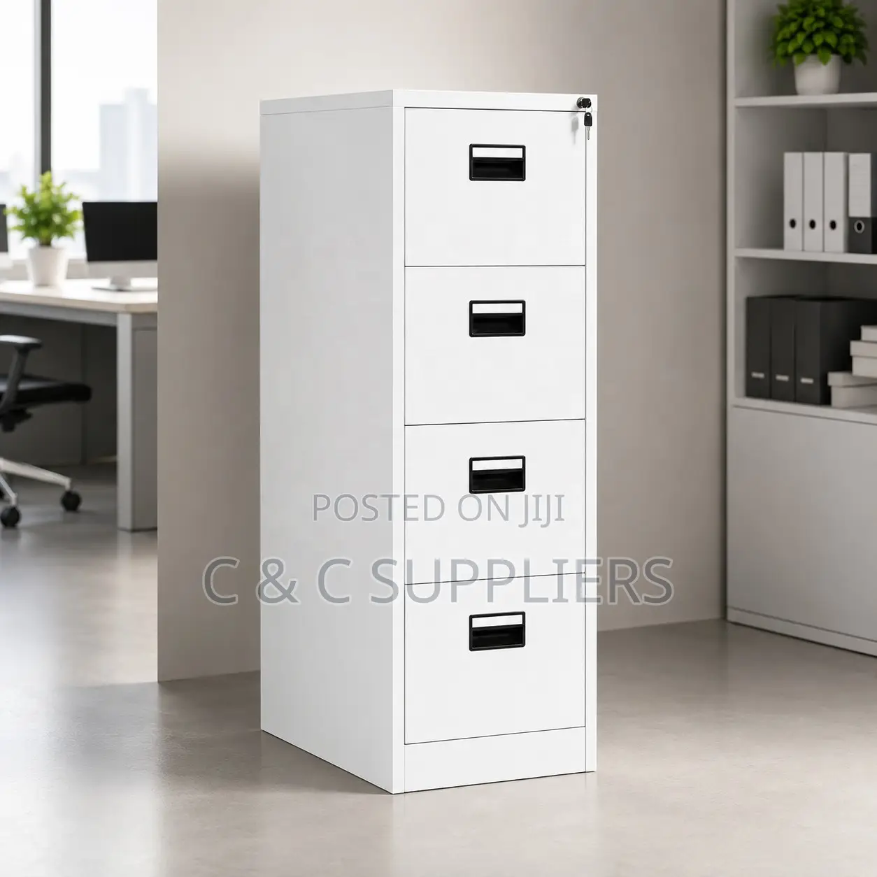 4-drawer Modern File Cabinet.