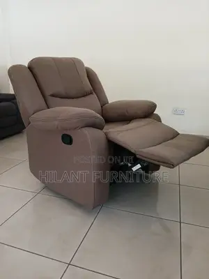 Brown One-Seater Recliner Sofa.