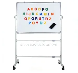 3ft X 2ft Magnetic Mobile Whiteboard With Lockable Wheels