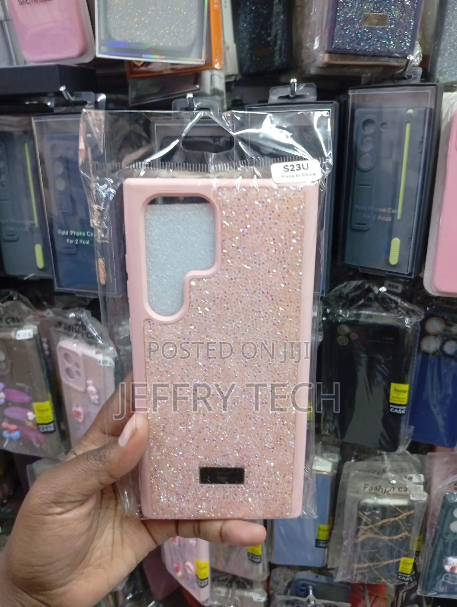 Samsung Galaxy S23 Ultra Protective Case With a Pink Base