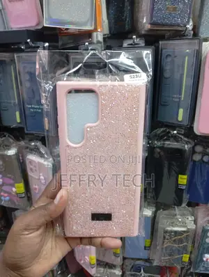 Samsung Galaxy S23 Ultra Protective Case With a Pink Base