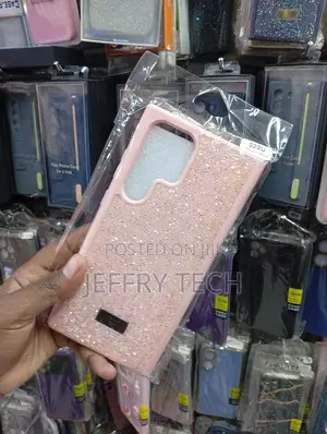 Samsung Galaxy S23 Ultra Protective Case With a Pink Base