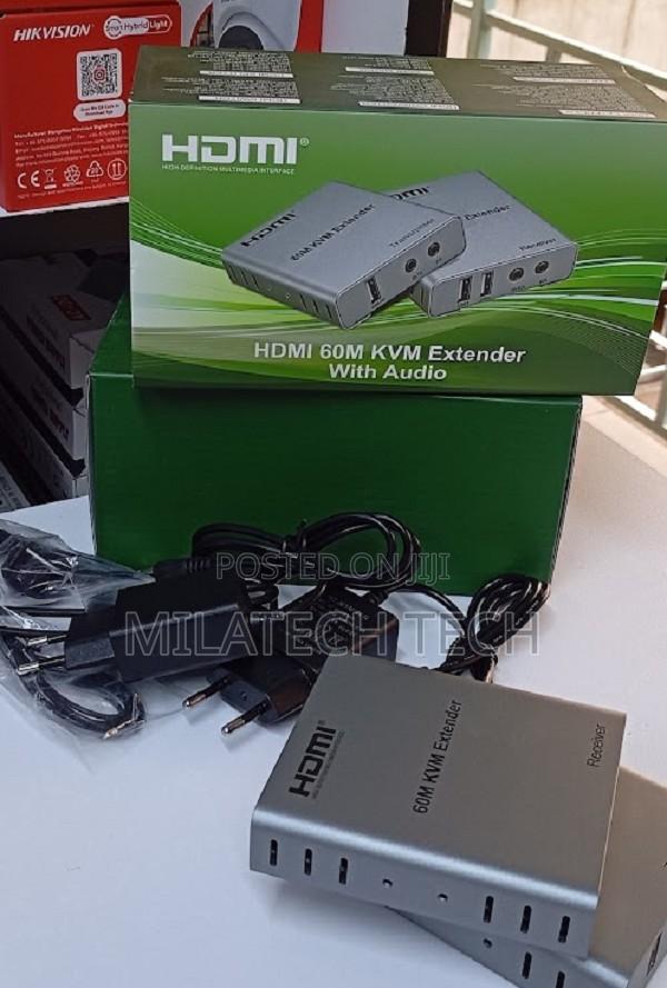 Hdmi Kvm Extender 60m 1080p Video + Usb Keyboard Mouse Extender