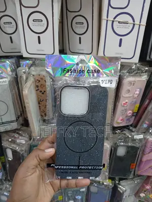 iPhone 16 Pro, Featuring a Sparkly Black Glitter Finish Cover