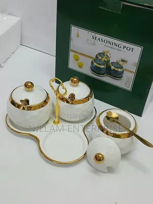 3 In1 Sugar Canisters With Triangle Shape Stand*