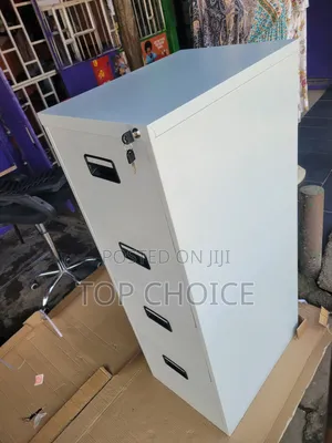 Silver Metallic File Cabinet 4 - Drawer