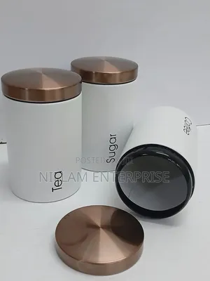 Alloy Sugar, Tea, Coffee Canisters