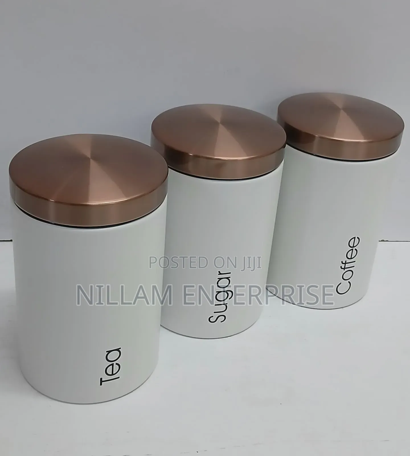 Alloy Sugar, Tea, Coffee Canisters