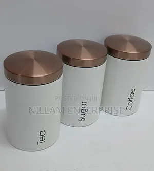 Alloy Sugar, Tea, Coffee Canisters