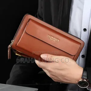 High-end Business Clutch Bag Leather Wallet | 20.5x12x4cm