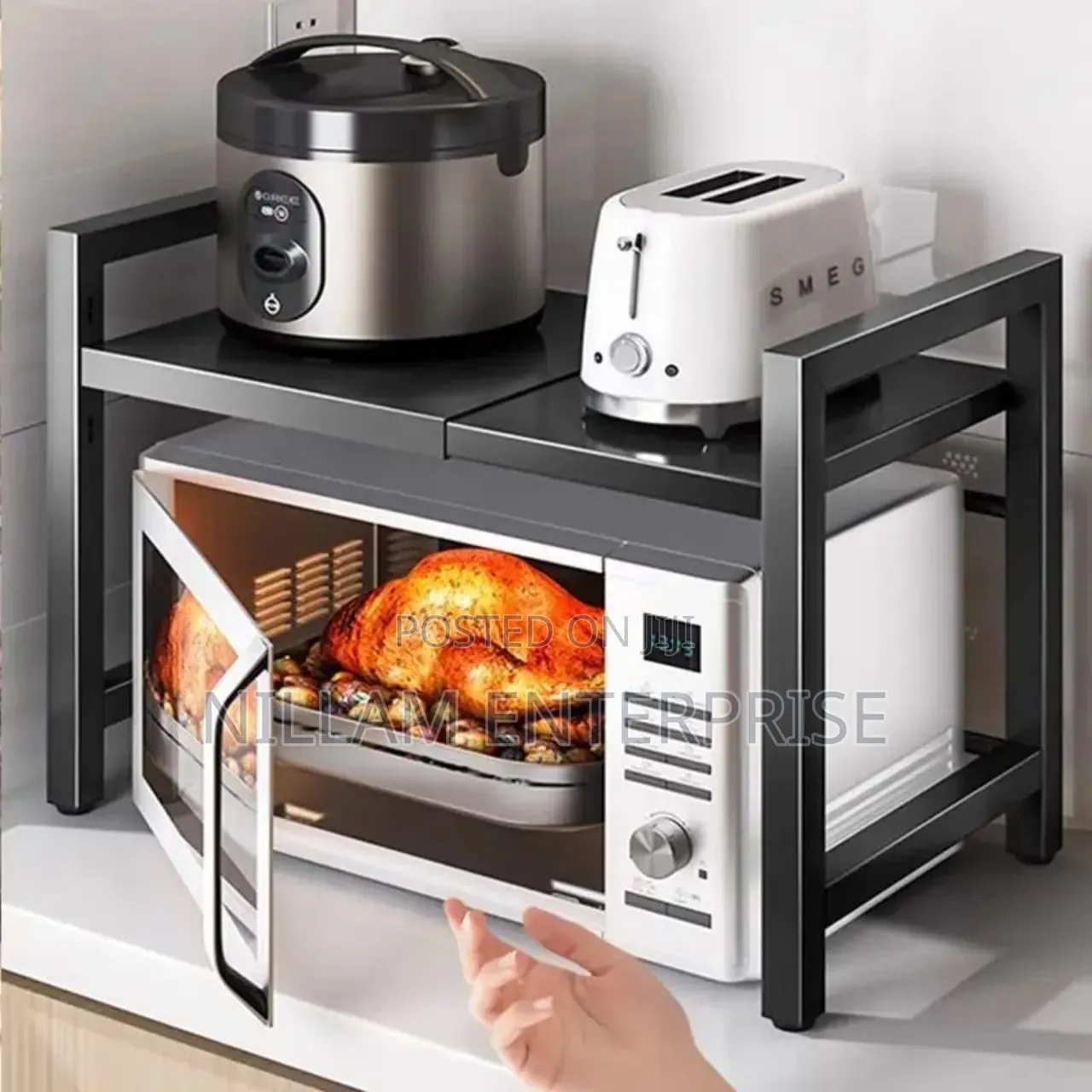 Expandable Metallic High Quality Modern Microwave Stand*