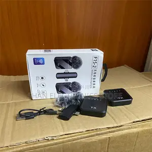 Designed for Vloggers F11-2 Dual Wireless Microphone With 3 in 1