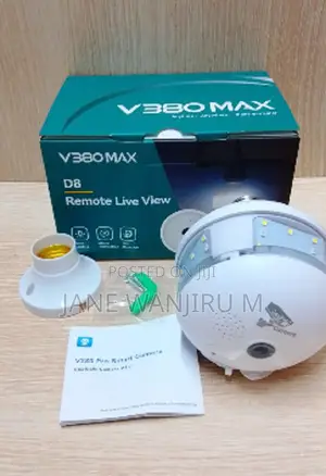 V380 Max D8 Wireless Bulb Camera With Motion Detection