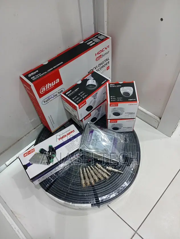 Dahua CCTV Kit With 4 Weatherproof Ir Cameras
