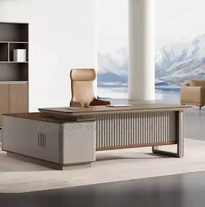 Executive Modern L-Shaped Desk With Light