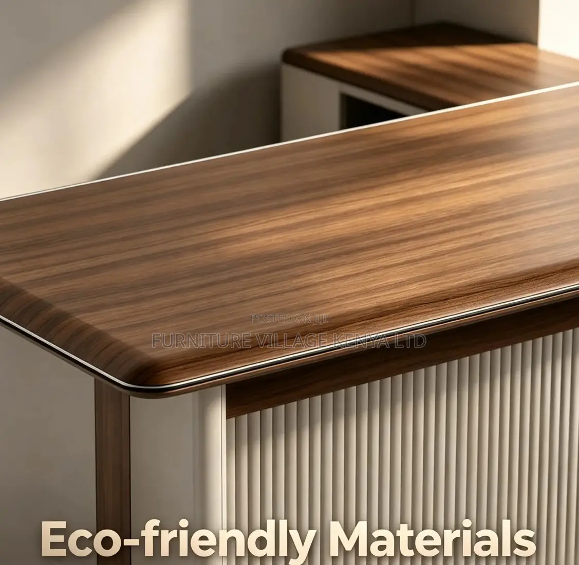 Executive Modern L-Shaped Desk With Light