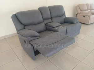 Grey 2 Seater King-Size Recliner Sofa