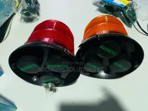 Solar-Powered Led Strobe Warning Lights With Magnetic Bases