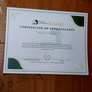 Certificate Printing Service Available