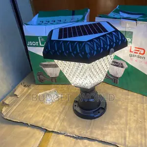 Modern Solar Gate Post Light – RGB Color Changing Outdoor Security Lam