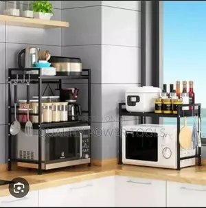 *Yh6705-1 Adjustable, Two-Tier Microwave Oven Rack.*